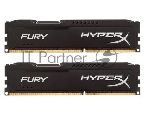 Модуль памяти Kingston DIMM DDR3 8GB (PC3-12800) 1600MHz Kit (2 x 4GB)  HX316C10FBK2/8 HyperX Fury Series CL10 Black