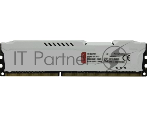 Модуль памяти Kingston DIMM DDR3 4GB (PC3-15000) 1866MHz HX318C10FW/4 HyperX Fury White Series CL10
