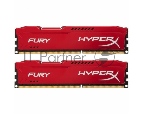 Модуль памяти Kingston DIMM DDR3 16GB (PC3-10600) 1333MHz Kit (2 x 8GB)  HX313C9FRK2/16 HyperX FURY Red Series CL9