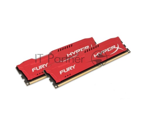 Модуль памяти Kingston DIMM DDR3 16GB (PC3-10600) 1333MHz Kit (2 x 8GB)  HX313C9FRK2/16 HyperX FURY Red Series CL9