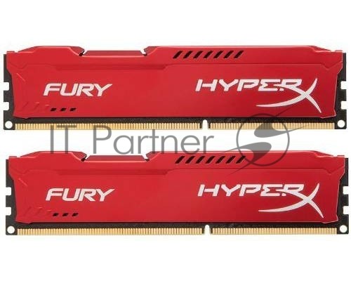 Модуль памяти Kingston DIMM DDR3 16GB (PC3-10600) 1333MHz Kit (2 x 8GB)  HX313C9FRK2/16 HyperX FURY Red Series CL9