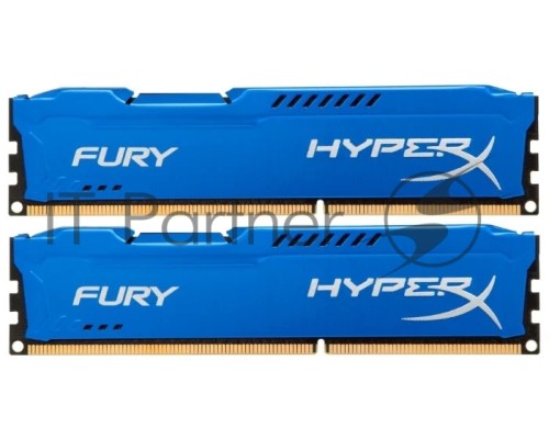 Модуль памяти Kingston DIMM DDR3 8GB (PC3-10600) 1333MHz Kit (2 x 4GB)  HX313C9FK2/8 HyperX FURY Blu Series CL9