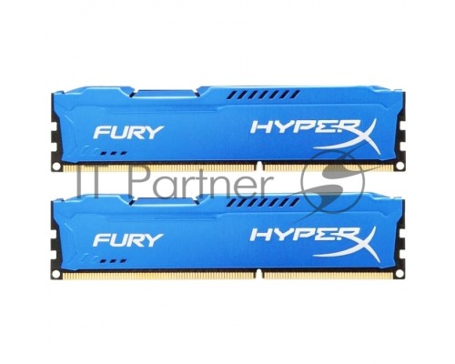 Модуль памяти Kingston DIMM DDR3 8GB (PC3-10600) 1333MHz Kit (2 x 4GB)  HX313C9FK2/8 HyperX FURY Blu Series CL9