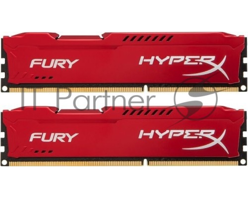 Модуль памяти Kingston DIMM DDR3 8GB (PC3-10600) 1333MHz Kit (2 x 4GB)  HX313C9FRK2/8 HyperX FURY Red Series CL9