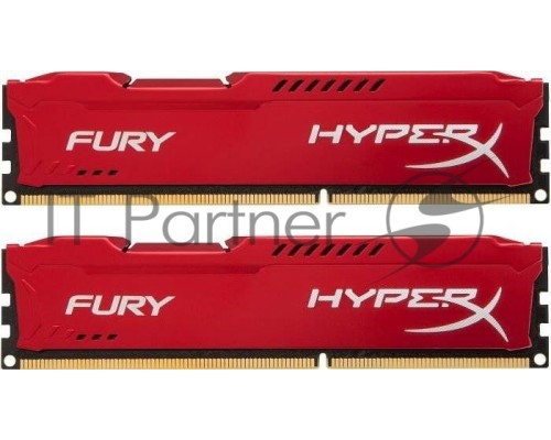 Модуль памяти Kingston DIMM DDR3 8GB (PC3-10600) 1333MHz Kit (2 x 4GB)  HX313C9FRK2/8 HyperX FURY Red Series CL9