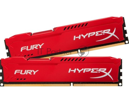 Модуль памяти Kingston DIMM DDR3 8GB (PC3-10600) 1333MHz Kit (2 x 4GB)  HX313C9FRK2/8 HyperX FURY Red Series CL9