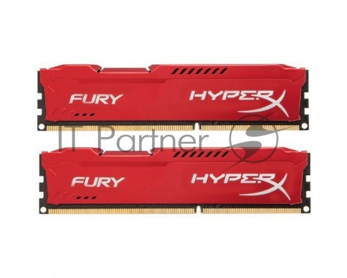 Модуль памяти Kingston DIMM DDR3 8GB (PC3-10600) 1333MHz Kit (2 x 4GB)  HX313C9FRK2/8 HyperX FURY Red Series CL9