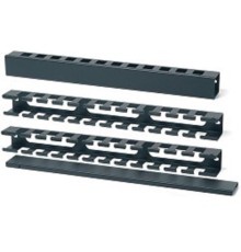 Hyperline CM-1U-ML-COV Кабельный организатор с металлическими кольцами и крышкой, 19