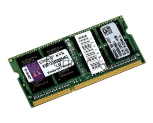 Модуль памяти Kingston SO-DIMM DDR3 8Gb 1333MHz KVR1333D3S9/8G RTL PC3-10600 CL9  204-pin 1.5В