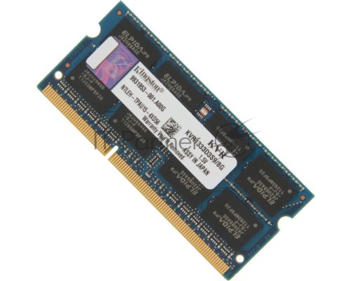 Модуль памяти Kingston SO-DIMM DDR3 8Gb 1333MHz KVR1333D3S9/8G RTL PC3-10600 CL9  204-pin 1.5В
