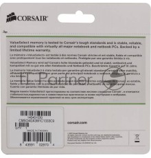Модуль памяти Corsair DDR3L 4Gb 1333MHz CMSO4GX3M1C1333C9 RTL PC3-10600 CL9 SO-DIMM 204-pin 1.35В