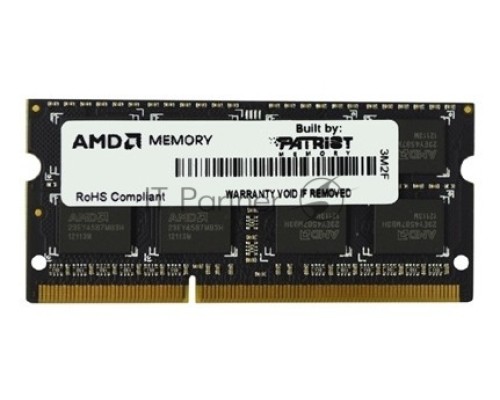 Оперативная память AMD SO-DIMM DDR3 4Gb 1333MHz R334G1339S1S-UO OEM PC3-10600 CL9  204-pin 1.5В