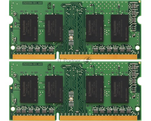 Модуль памяти Kingston SO-DIMM DDR3 8GB 1333MHz  Non-ECC CL9  SR x8 (Kit of 2)