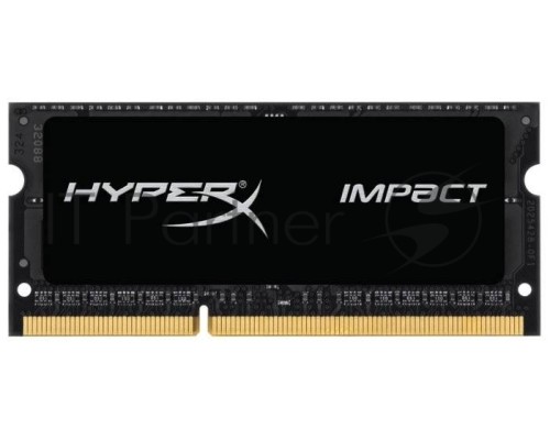 Модуль памяти Kingston DDR3 SODIMM 4GB HX316LS9IB/4 {PC3-12800, 1600MHz, 1.35V, HyperX Impact Black Series}