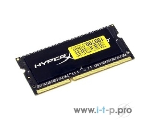 Модуль памяти Kingston DDR3 SODIMM 8GB HX316LS9IB/8 {PC3-12800, 1600MHz, 1.35V, HyperX Impact Black Series}