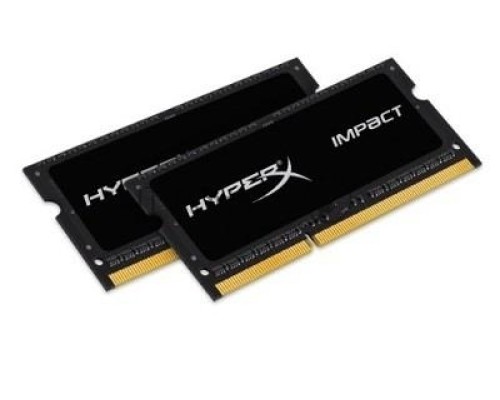 Модуль памяти Kingston DDR3 SODIMM 8GB Kit 2x4Gb HX316LS9IBK2/8 {PC3-12800, 1600MHz, 1.35V, HyperX Impact Black Series}