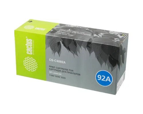 [расходные материалы] CACTUS C4092A Картридж (CS-C4092A) для принтеров HP LaserJet 1100/ 3200/ 3220. (2500 стр.)