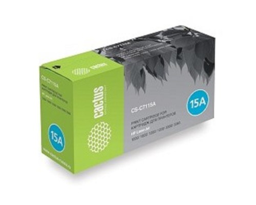 [расходные материалы] CACTUS C7115A Картридж (CS-C7115AS) для принтеров HP LaserJet 1000/1005/1200/1220/3300/3380, 2500 стр.