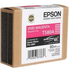 EPSON C13T580A00 Картридж для Epson Stylus Pro 3880 насыщенный пурпурный (Vivid Magenta) 80 мл. (LFP)