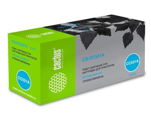 [расходные материалы] CACTUS  CS-CC531A  Картридж   для Laser Jet CP2025/CM2320mfp, голубой (восстан)