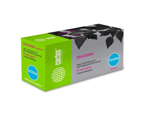 [расходные материалы] CACTUS  CS-CC533A  Картридж  для Laser Jet CP2025/CM2320mfp, пурпурный (восстан)