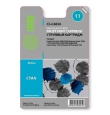 Cactus C4836A Картридж №11 для HP BIJ 1000/1100/1200/2200/2300/2600/2800, голубой