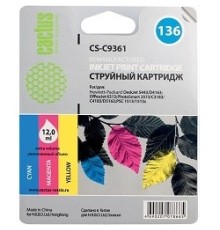 Cactus C9361 Картридж (CS-C9361) №136 (трехцветный) для DeskJet 5443/D4163; OfficeJet 6313