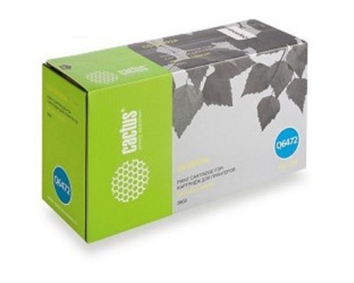 [расходные материалы] CACTUS Q6472A/AR Картридж (CS-Q6472A/AR) для принтера HP Color LaserJet 3600, желтый, 4000 стр.