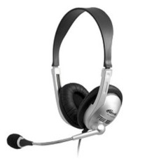 RITMIX RH-533USB Silver {Гарнитура. 40 мм, 20-20000 Гц, 32 Ом, 105 дБ, конденсаторный всенаправленный микрофон, 2,2 кОм, 58 дБ ± 3 дБ, пластик}