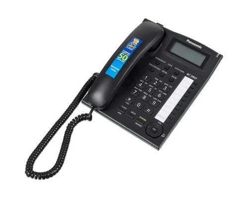 [Телефон] Panasonic KX-TS2388RUB (черный) {индикатор вызова,повторный набор последнего номера,4 уровня громкости звонка}