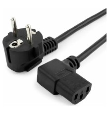 Кабель питания Cablexpert Schuko-C13, VDE, 3х0.75мм2, 10А, угл.разъем, с заземлением, 1.8м, черный [PC-186A-VDE]
