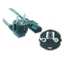 Кабель питания Cablexpert Schuko-C13, VDE, 3x0.75мм2, 10A, с заземлением, 1.8м, черный, пакет [PC-186-VDE]