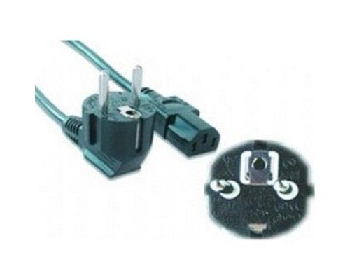 [кабели] Кабель питания Cablexpert Schuko-C13, VDE, 3x0.75мм2, 10A, с заземлением, 1.8м, черный, пакет [PC-186-VDE]