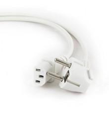 Кабель питания Cablexpert Schuko-C13, VDE, 3х0.75мм2, 10А, с заземлением, 1.8м, белый, пакет [PC-186W-VDE]