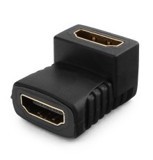 Gembird Переходник HDMI-HDMI  19F/19F, угловой, золотые разъемы, пакет [A-HDMI-FFL]