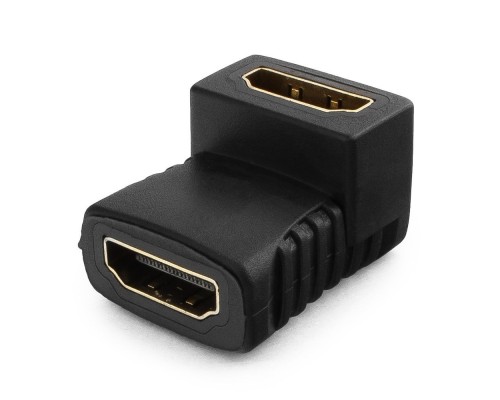 [Переходник] Gembird Переходник HDMI-HDMI  19F/19F, угловой, золотые разъемы, пакет [A-HDMI-FFL]