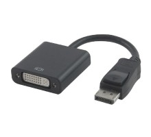Gembird Переходник DisplayPort - DVI , 20M/19F, пакет черный [A-DPM-DVIF-002]