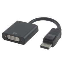 Gembird Переходник DisplayPort - DVI , 20M/19F, пакет черный [A-DPM-DVIF-002]