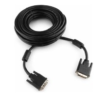 Кабель DVI-D dual link Gembird, 10м, 25M/25M, экран, феррит.кольца, пакет, черный [CC-DVI2-BK-10M]