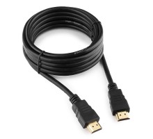 Кабель HDMI Cablexpert 19M/19M, v2.0, медь, позол.контакты, экран, 3м, черный, пакет [CC-HDMI4-10]