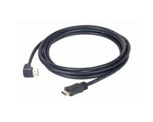 [кабели] Кабель HDMI Cablexpert CC-HDMI490-10, 19M/19M, v2.0, медь, позол.разъемы, экран, угловой, 3м, черный, пакет