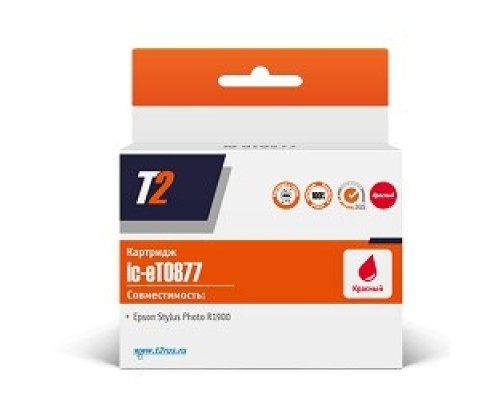 [Расходные материалы] T2 C13T087740 Картридж T2 (IC-ET0877) для Epson Stylus Photo R1900, красный, с чипом