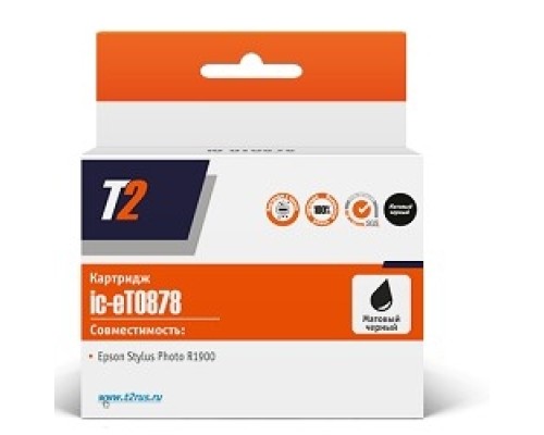 [Расходные материалы] T2 C13T087840 Картридж T2 (IC-ET0878) для Epson Stylus Photo R1900, матовый черный, с чипом