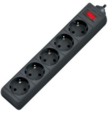 Defender Фильтр ES, 5.0м, 5 розеток, черный [99486]