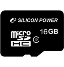 Micro SecureDigital 16Gb Silicon Power SP016GBSTH010V10 {MicroSDHC Class 10}