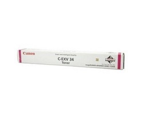 [Расходные материалы] Canon C-EXV34M 3784B002 Тонер-картридж для IR Advance-C2000ser / C2020 / C2025 / C2030, Пурпурный, 16000стр. (CX)