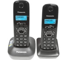 Panasonic KX-TG1612RUH (серый)  {Доп трубка в комплекте,АОН, Caller ID,12 мелодий звонка,поиск трубки}