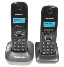 Panasonic KX-TG1612RUH (серый)  {Доп трубка в комплекте,АОН, Caller ID,12 мелодий звонка,поиск трубки}