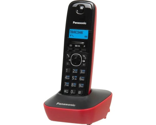 [Телефон] Panasonic KX-TG1611RUR (красный) {АОН, Caller ID,12 мелодий звонка,подсветка дисплея,поиск трубки}