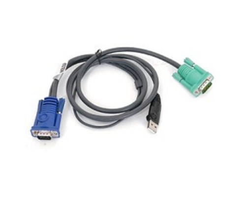 [Переключатель] ATEN 2L-5201U Кабель KVM  USB(тип А Male)+HDB15(Male) <->  SPHD15(Male) 1,2м., черный.